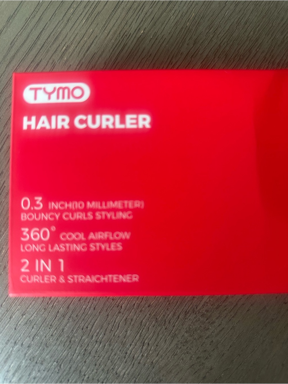 TYMO Red 2-in-1 Hair Curler & Straightener w Cool Airflow